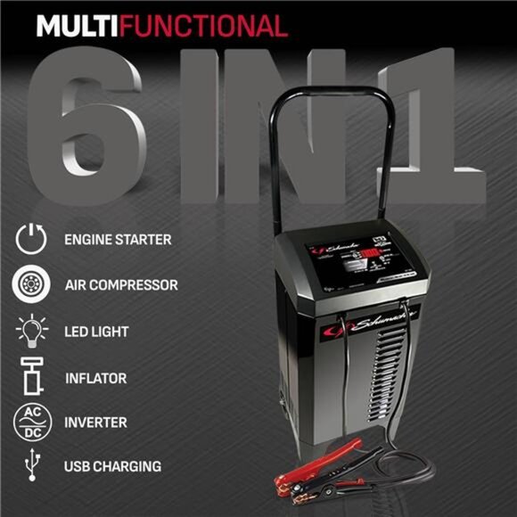 Electric Fully Automatic Wheeled Battery Charger and Engine Starter 6-in-1 - Picture 4 of 7